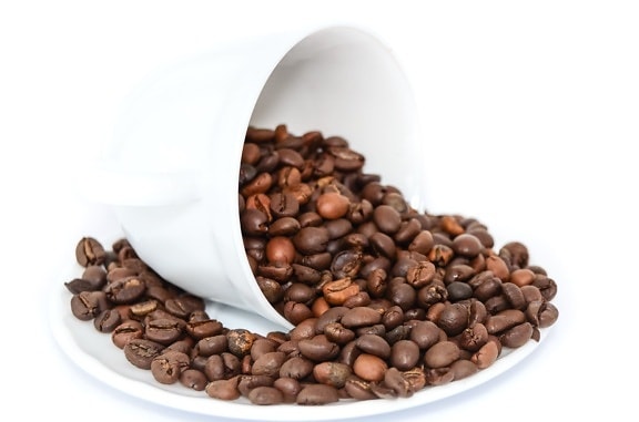 hạt cà phê, đồ sứ, mug, tấm, Cafein