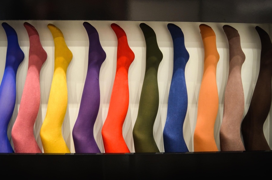 sokk, plast, objekt, nylon, fargerike, farge