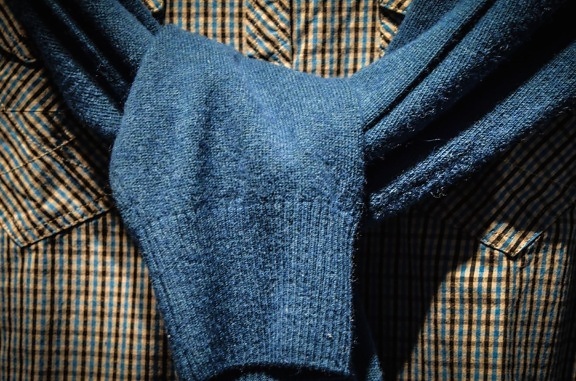 pulóver, textil, ing, szövet, kék, férfi, divat