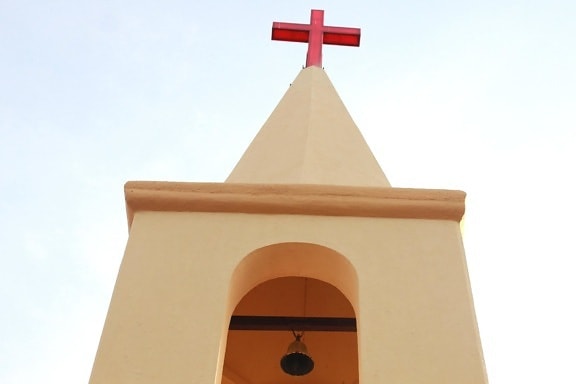 Iglesia, cruz, signo, símbolo, diseño, cristiano, religión, exterior