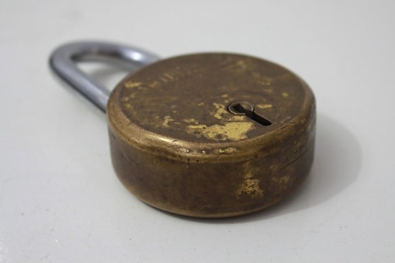 old, padlock, rust, steel, iron, object