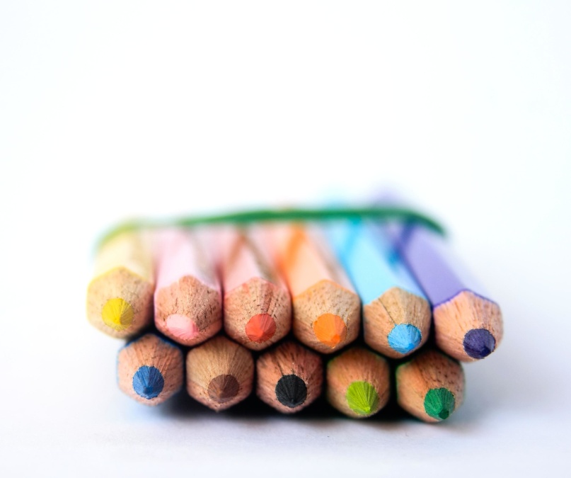 kleuren, potlood, kleur, sluiten