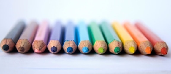 tužka, barvy, pastel, kresba, guma, umění, duha, barevný, tvořivost, design