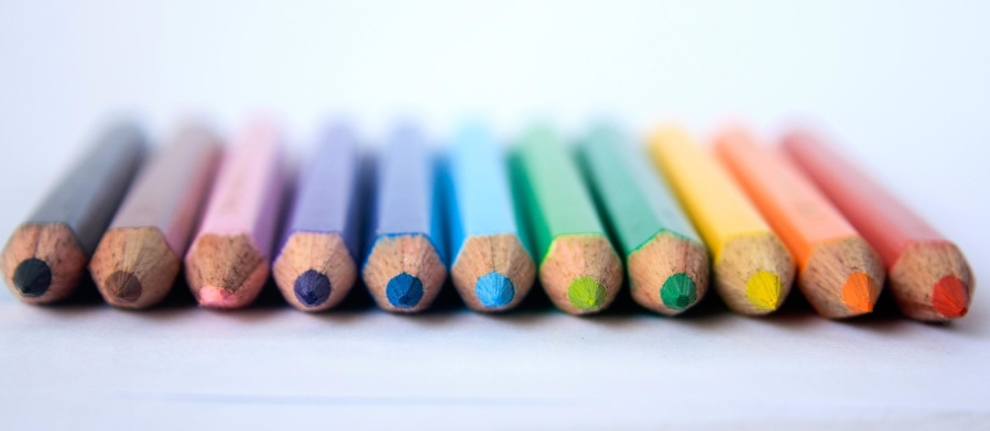 olovka, boje, krejon, crtanje, gumica, umjetnost, duga, šareni, kreativnost, dizajn