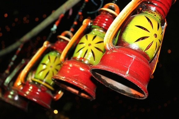 lamp, colorful, lantern, object