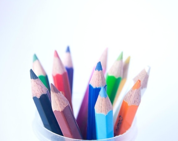 blyant, farve, børn, oliekridt, blyant, uddannelse