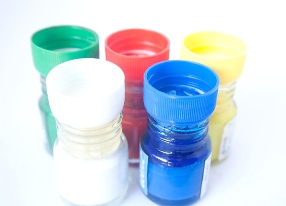 vand farve, flaske, maling, farverig, container