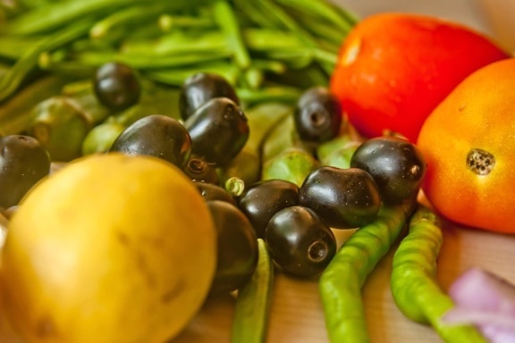 Légumes, nourriture, régime, poivron, nutrition, citron