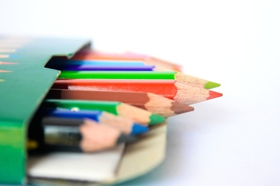 farve blyant, boks, oliekridt, kunst