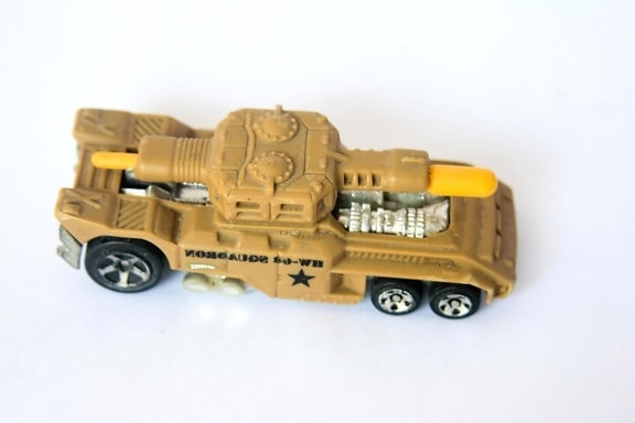 Plástico, ejército, juguete, militar, camión