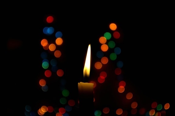 candle, night, christmas, light, flame
