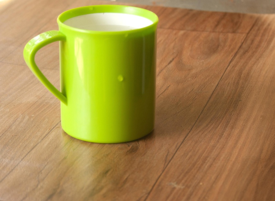 grøn, krus, tabel, objekt, cup