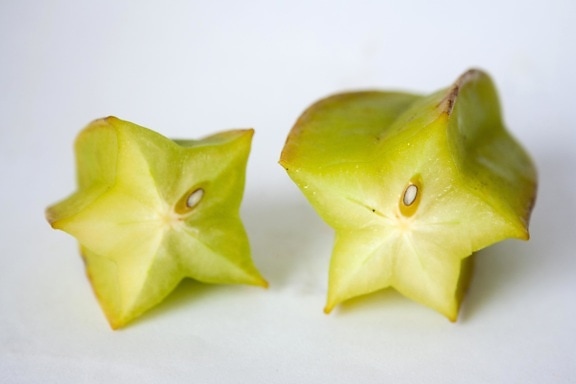 Star, form, frugt, caramboler frugt, gul