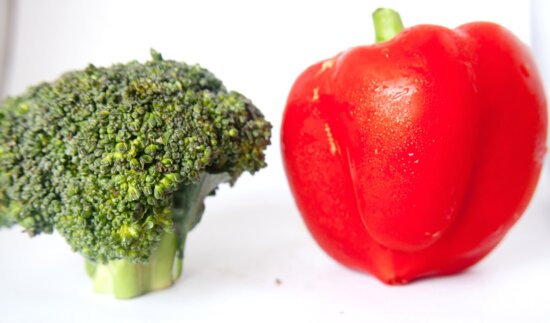 Poivron, brocoli, nourriture, régime, légumes