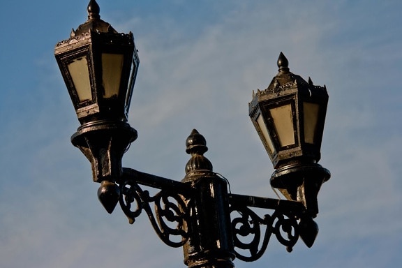 Street lampe, lampe, lanterne, jern, dekorasjon