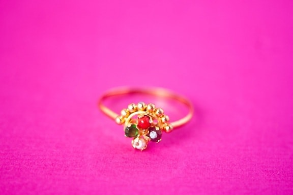 zlato, luxusní, prsten, šperky