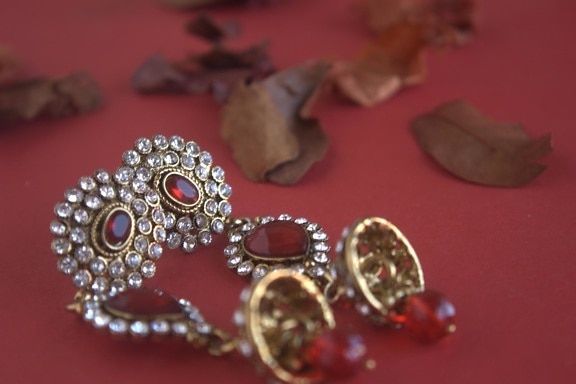 smycken, guld, diamant, halsband, dekoration