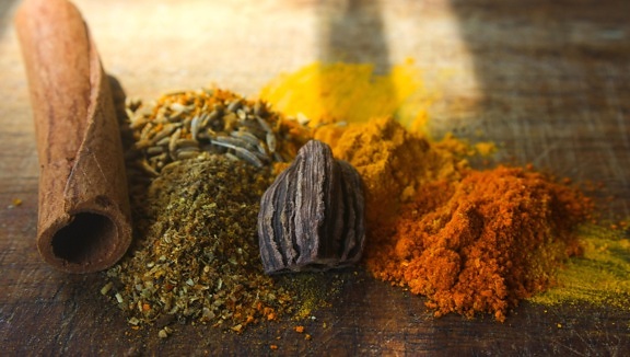 Spice, kolorowe, żywności, cynamon
