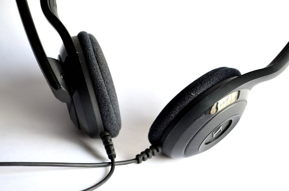 headphones, device, wire, music