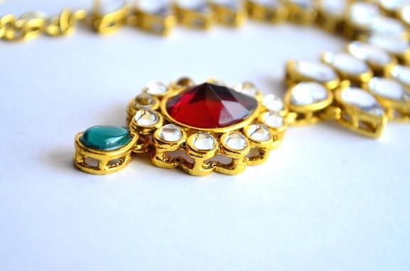 diament, złoto, naszyjnik, klejnot, biżuteria