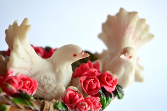 dove, bird, love, toy, decoration, colorful, plastic