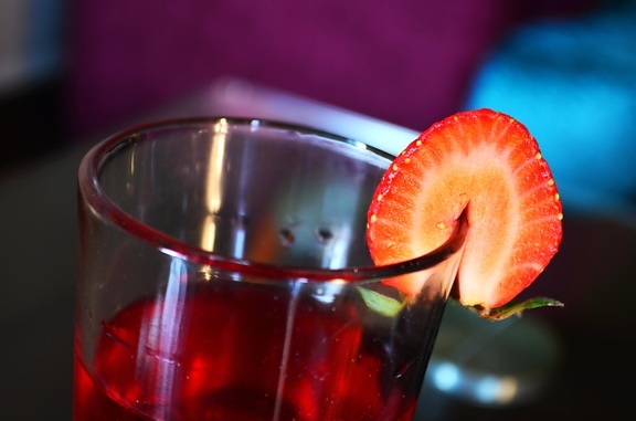 strawberry, drink, fruit juice