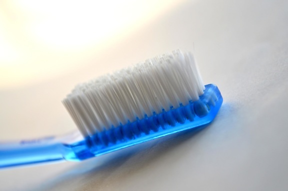 Cepillo de dientes, azul, cepillo, objeto, azul, macro
