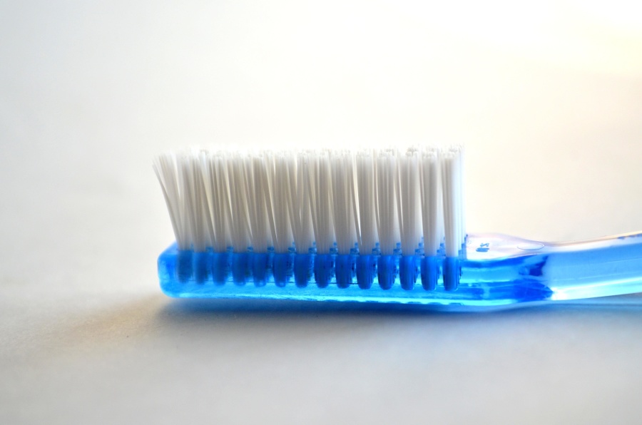 Brosse à dents, platique, brosse, bleu, objet