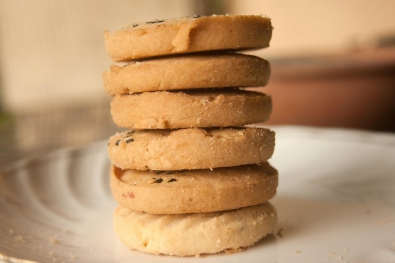 Cookie, nachtisch, biscuit, platte, süß, nahrung, diät, braun
