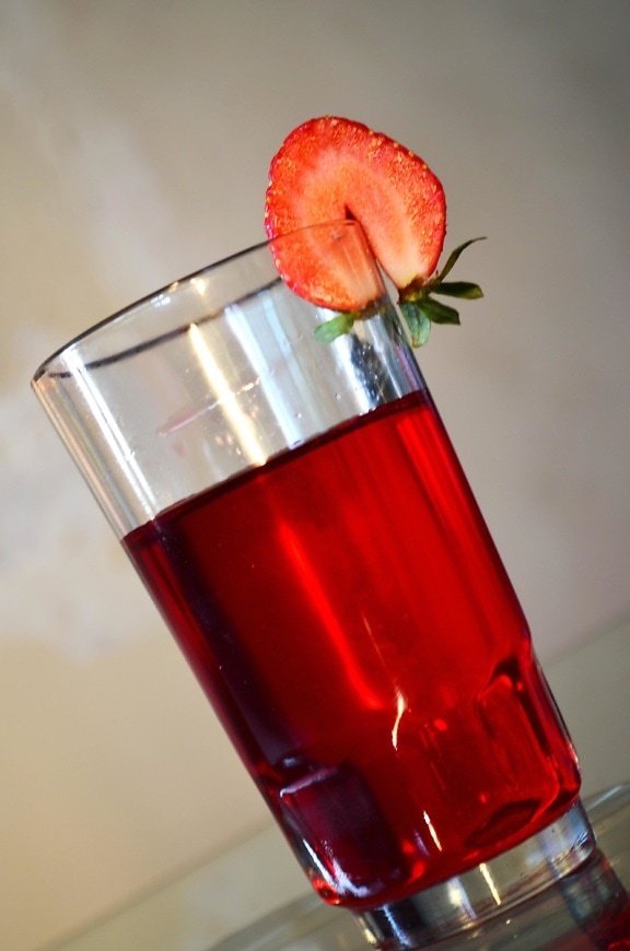 jordbær, fruktjuice, drikke, drikke, glass, frukt cocktail