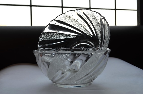 bowl, glass, vase, crystal, object, transparent