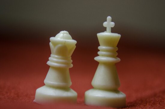 biały, król, królowa, obiektu, z tworzyw sztucznych, szachy