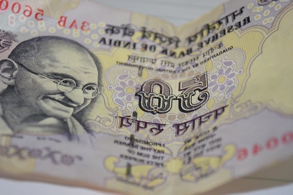 India, dinero, efectivo