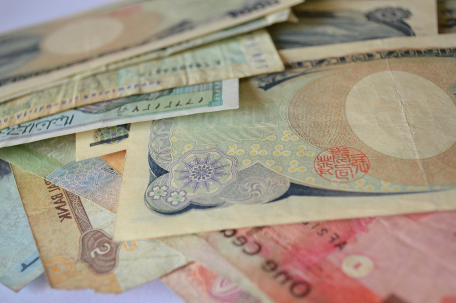 Asia, mata uang, kertas, uang tunai