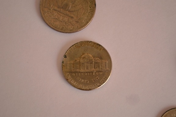 Moneta metallica, soldi, valuta, vecchio