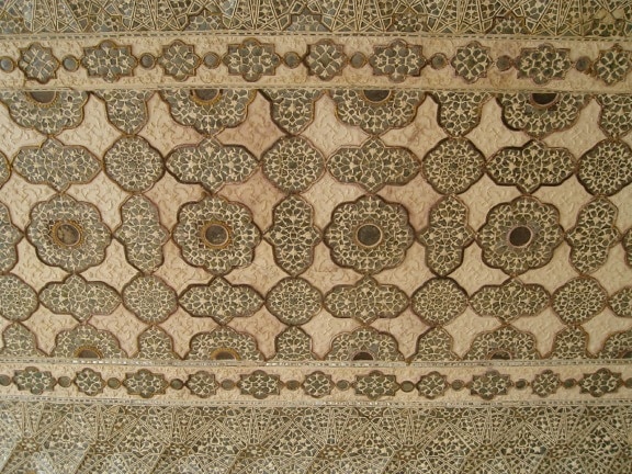 Marbre, texture, Inde, carreau, motif, arabesque, décoration