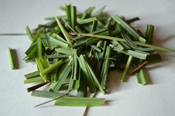 lemongrass, listí, zelené koření