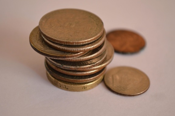 metall mynt, penger, økonomi, kobber