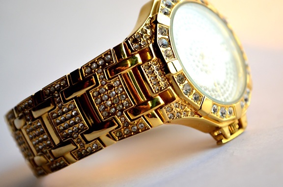 smykker, armbåndsur, guld, diamanter