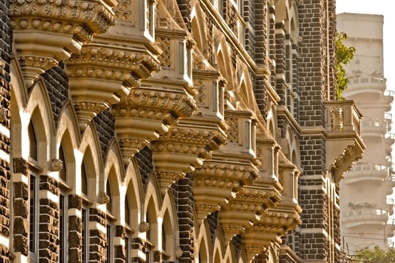 Indien, exteriör, hotell, balkong, arkitektur