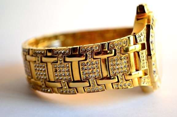 gold, wrist watch, luxury, brilliant, diamond, expensive