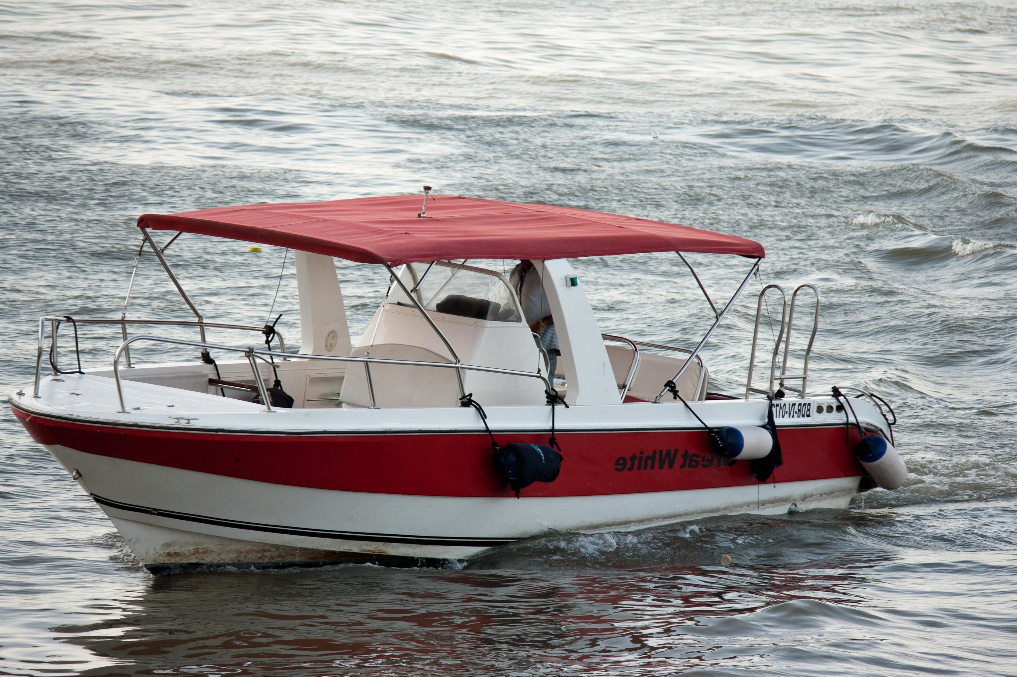 Free picture: boat, motor boat, sea, vehicle, horizon