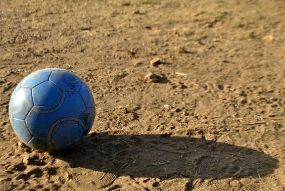 football, soccer ball, sport, blue, shadow, ground
