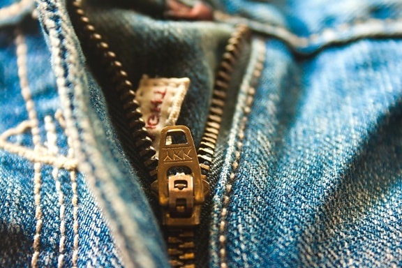 spodnie jeans, niebieski, tekstylia, materiał, obiektu, makro