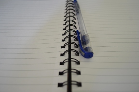 μολύβι, σπιράλ, σημειωματάριο, λευκό χαρτί