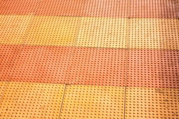 Azulejo, plástico, textura, color naranja, amarillo, piso