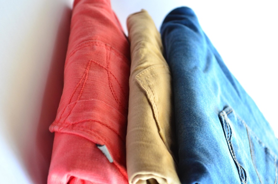 pantaloni de stofa, jeans, textile, materiale, moda