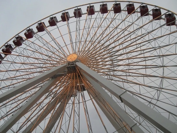amusement park, metal, construction, steel, object, wheel