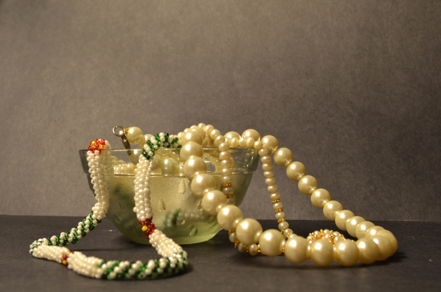 pärla, halsband, smycken