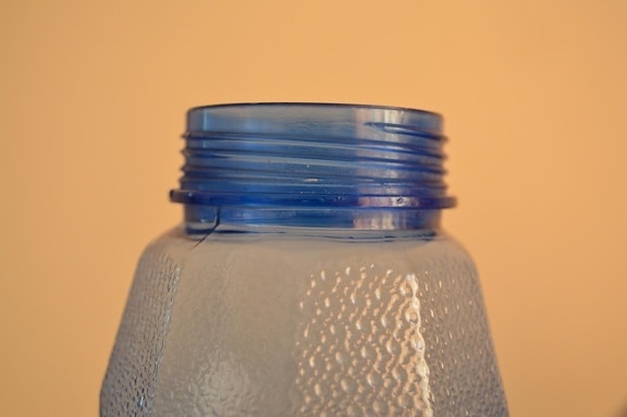 flaske, top, plast, blue, object